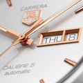 Tag Heuer Carrera Calibre 5 White Dial Silver Steel Strap Watch for Men - WAR201D.BA0723