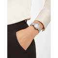 Bvlgari LVCEA Diamonds Silver Mother of Pearl Dial Silver Leather Strap Watch for Women - LVCEA103367