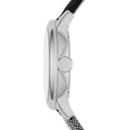 Burberry Classic Stone Silver Dial Horseberry Black Leather Strap Watch for Women - BU10103
