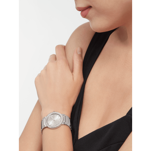 Bvlgari Bvlgari Bvlgari Lady Diamonds Silver Dial Silver Steel Strap Watch for Women - BVLGARI103696