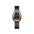 Bvlgari Serpenti Seduttori Black Dial Black Steel Strap Watch for Women - SERPENTI103704