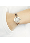 Emporio Armani Chiara Analog White Dial Rose Gold Steel Strap Watch For Women - AR7329