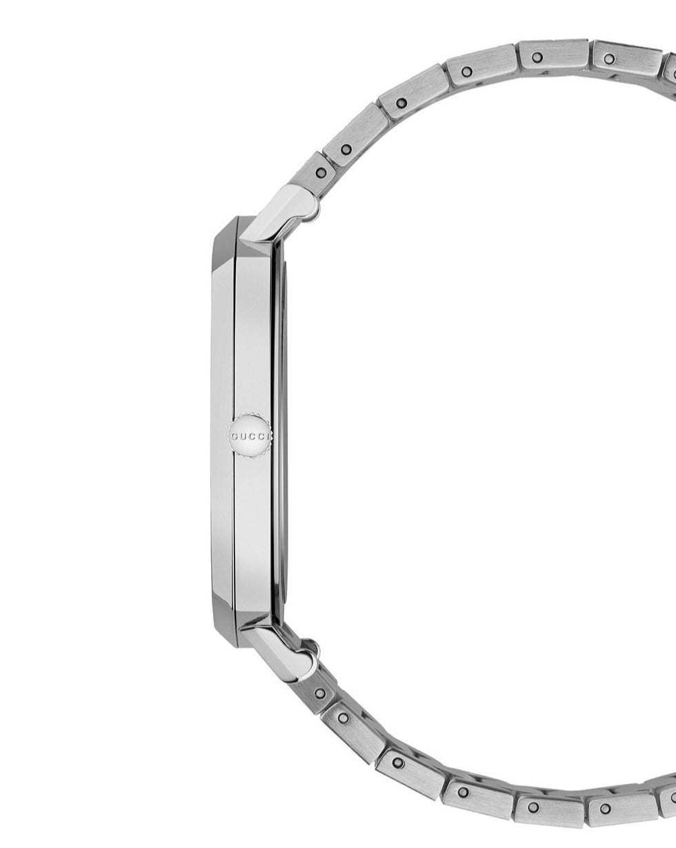 Gucci Grip Quartz Silver Dial Silver Steel Strap Watch For Women - YA157438
