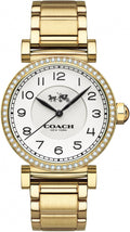Coach Madison White Dial Gold Steel Strap Watch for Women - 14502397