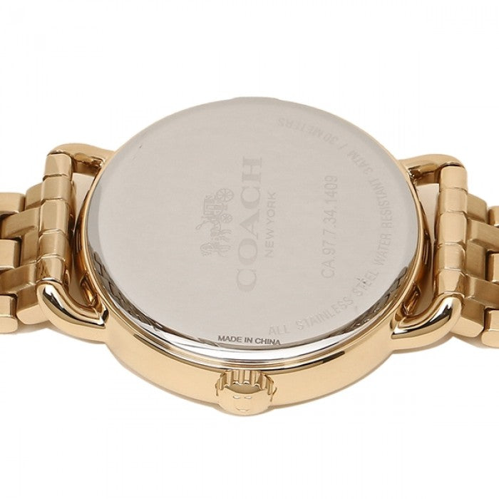 Coach Delancey Black Dial Gold Steel Strap Watch for Women - 14502813