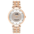 Coach Park Silver Dial Rose Gold Steel Strap Watch for Women - 14503735