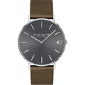 Coach Charles Grey Dial Brown Leather Strap Watch for Men - 14602153