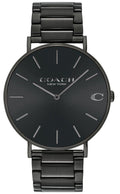 Coach Charles Black Dial Black Steel Strap Watch for Men - 14602431