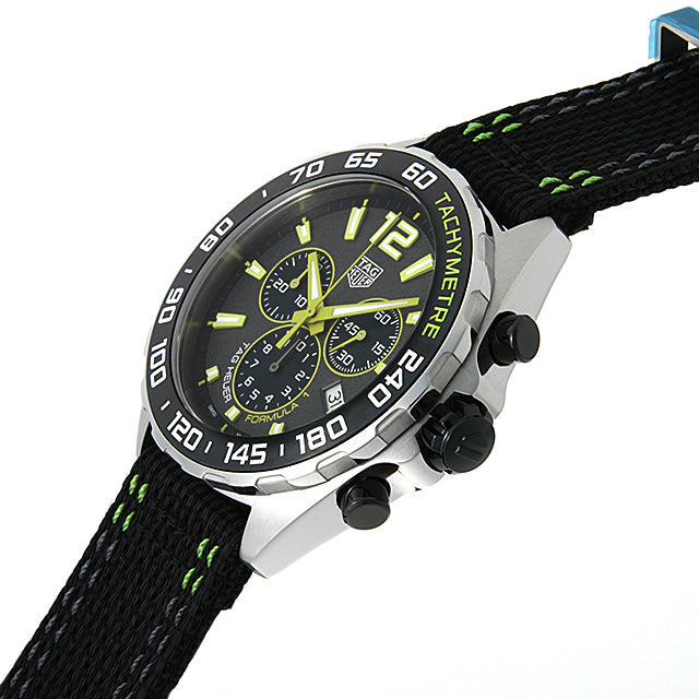 Tag Heuer Formula 1 Chronograph Grey Dial Black Nylon Strap Watch for Men - CAZ101AG.FC8304