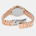 Michael Kors Lennox Analog Pink Dial Rose Gold Steel Strap Watch For Women - MK7396