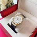 Salvatore Ferragamo F-80 Classic White Dial Brown Leather Strap Watch for Men - SFDT00819