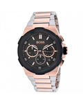 Hugo Boss Supernova Black Dial Two Tone Steel Strap Watch for Men - 1513358