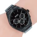 Hugo Boss Onyx Black Dial Black Steel Strap Watch for Men - 1513365