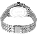 Hugo Boss Jet Black Dial Silver Steel Strap Watch for Men - 1513383