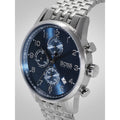 Hugo Boss Navigator Chronograph Blue Dial Silver Steel Strap Watch for Men - 1513498