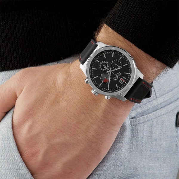 Hugo Boss Professional Black Dial Black Silicone Strap Watch for Men - 1513525