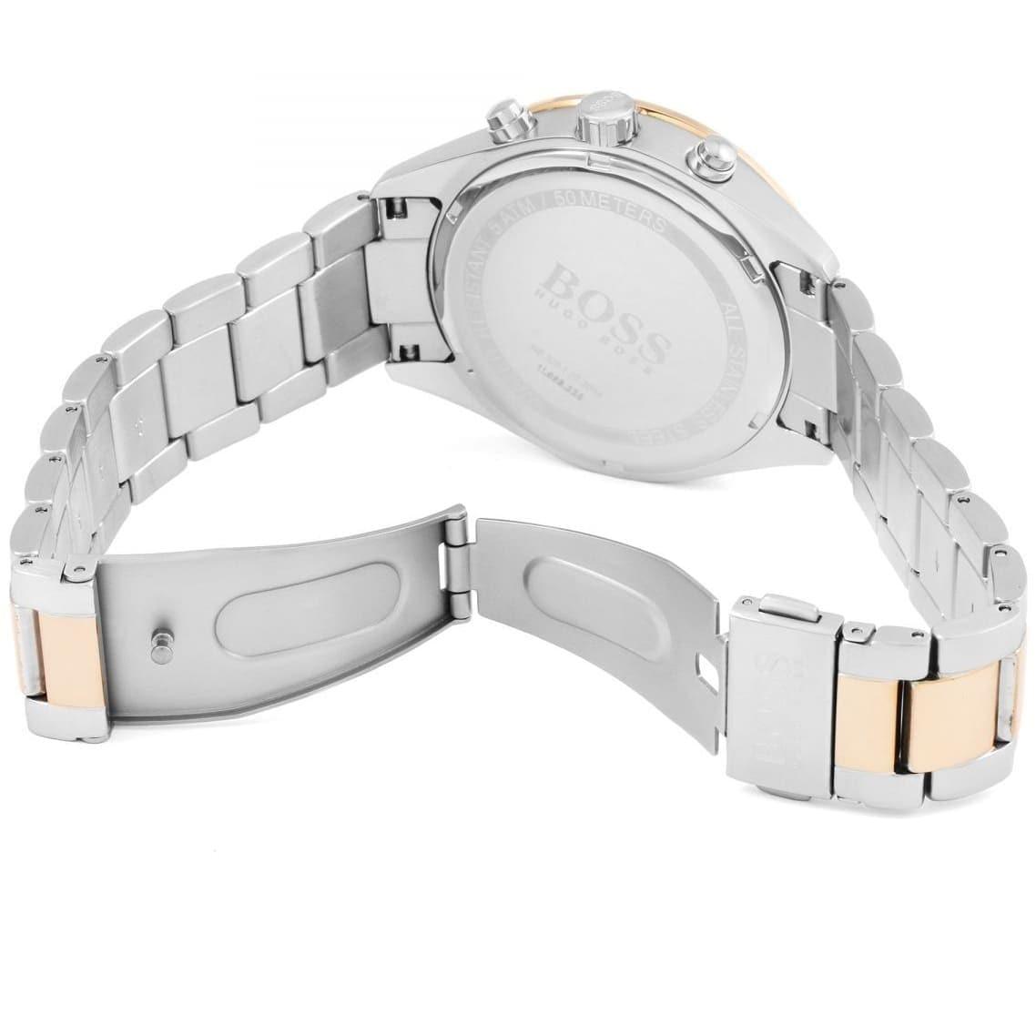 Hugo Boss Talent Black Dial Two Tone Steel Strap Watch for Men - 1513584