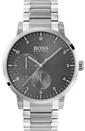 Hugo Boss Oxygen Grey Dial Silver Steel Strap Watch for Men - 1513596