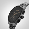 Hugo Boss Peak Black Dial Black Steel Strap Watch for Men - 1513814