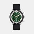 Hugo Boss Santiago Green Dial Black Nylon Strap Watch for Men - 1513936