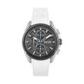 Hugo Boss Volane Grey Dial White SIlicone Strap Watch for Men - 1513948