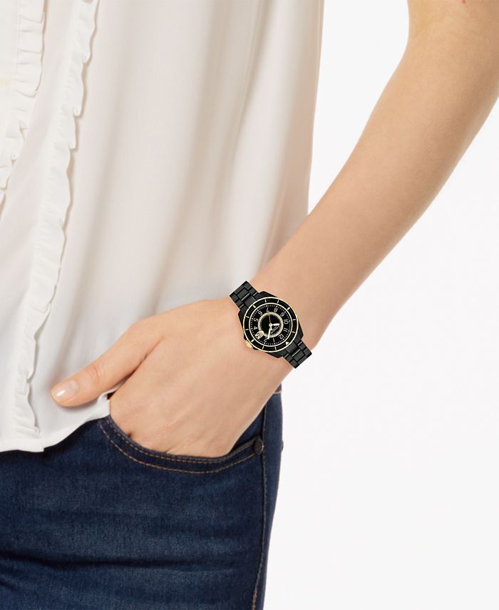 Coach Preston Black Dial Black Steel Strap Watch for Women - 14503461