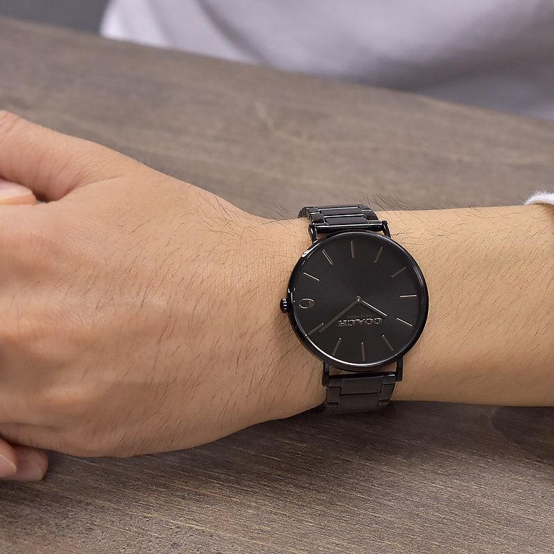 Coach Charles Black Dial Black Steel Strap Watch for Men - 14602431