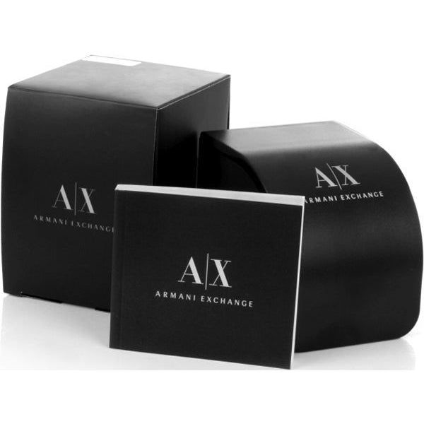 Armani Exchange Outerbanks Chronograph Black Dial Brown Leather Strap Watch For Men - AX1732