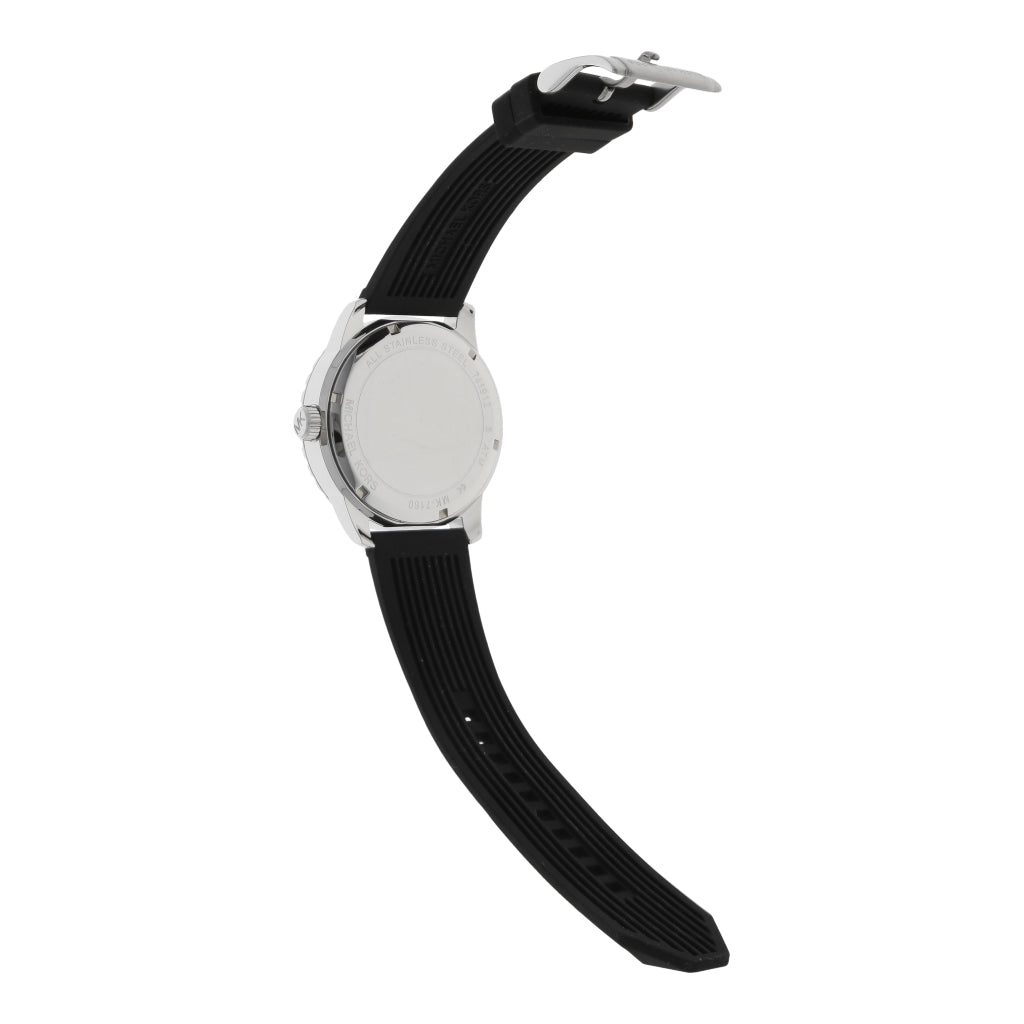 Michael Kors Cunningham Multifunction Blue Dial Black Rubber Strap Watch For Men - MK7160