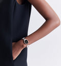 Dior Gem Dior Mother of Pearl Diamonds Black Dial Silver Steel Strap Watch for Women - CD18111X1058