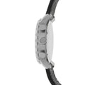 Fossil Pilot 54 Chronograph Black Dial Black Leather Strap Watch for Men - FS5181
