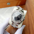 Bulova Crystal Collection Chronograph Black Dial Two Tone Steel Strap Watch for Men - 96C126