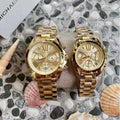 Michael Kors Bradshaw Gold Dial Gold Steel Strap Watch for Women - MK5605