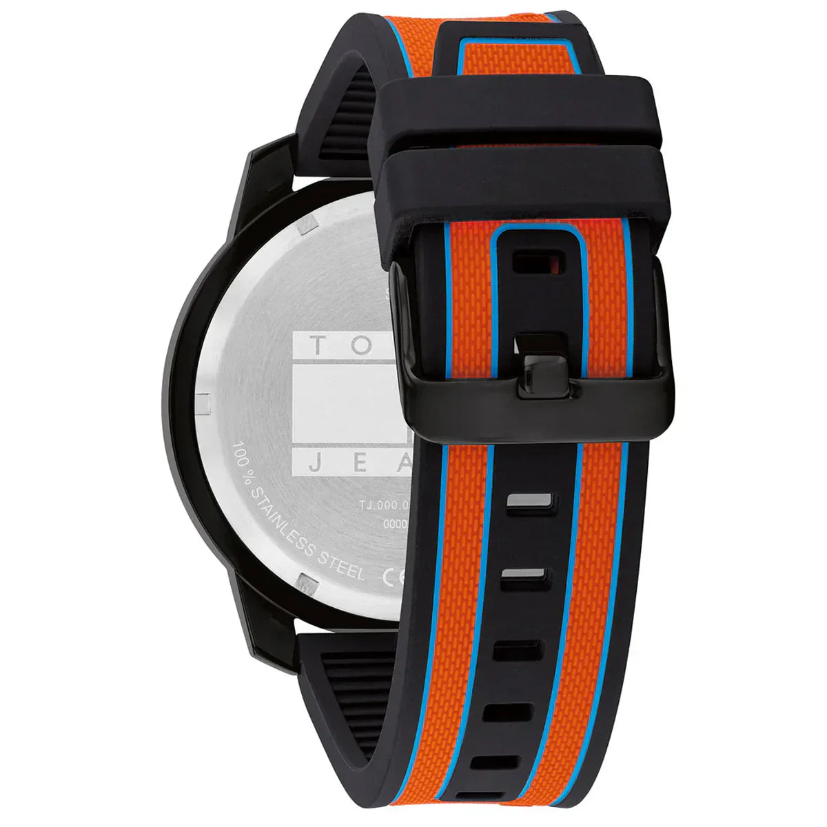 Tommy Hilfiger Wynwood Chronograph Black Dial Orange Silicone Strap Watch For Men - 1710583