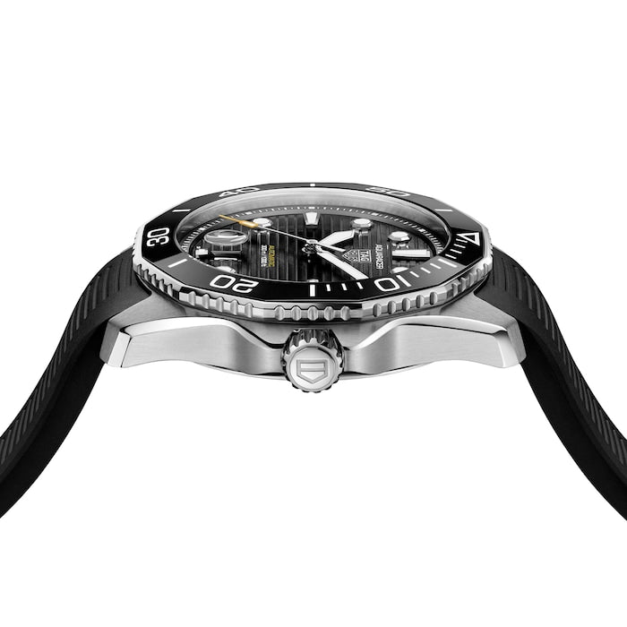 Tag Heuer Aquaracer Professional 300 Automatic Black Dial Black Rubber Strap Watch for Men - WBP201A.FT6197