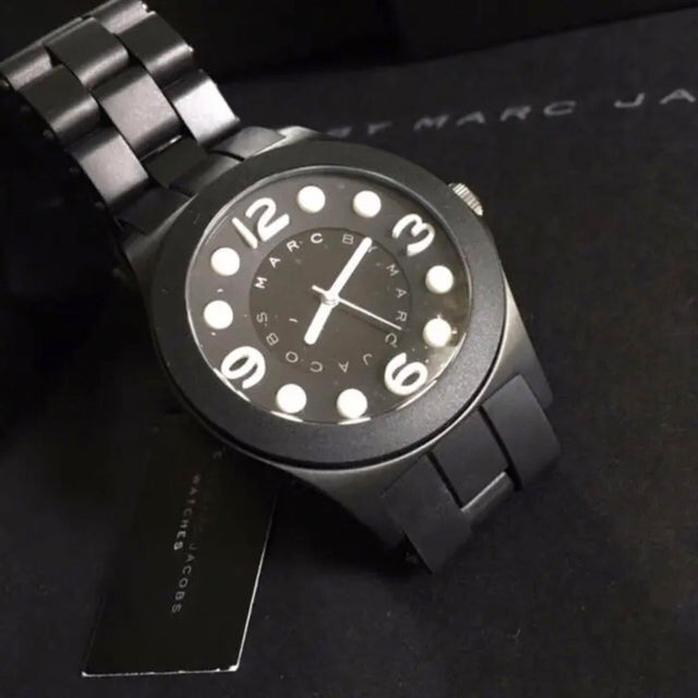 Marc Jacobs Pelly Black Dial Black Silicone Strap Watch for Women - MBM2528