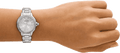 Emporio Armani Mia Three Crystals Silver Dial Silver Steel Strap Watch For Women - AR11632