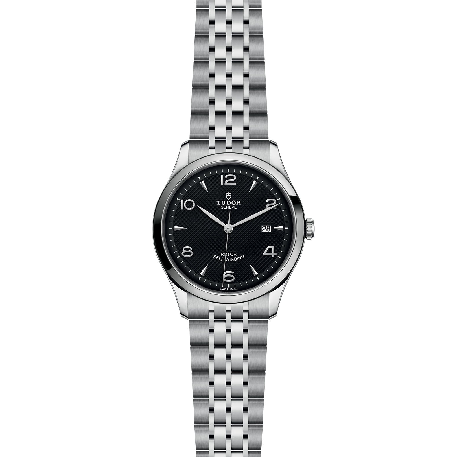 Tudor 1926 Automatic Black Dial Silver Steel Strap Watch for Men - M91650-0002