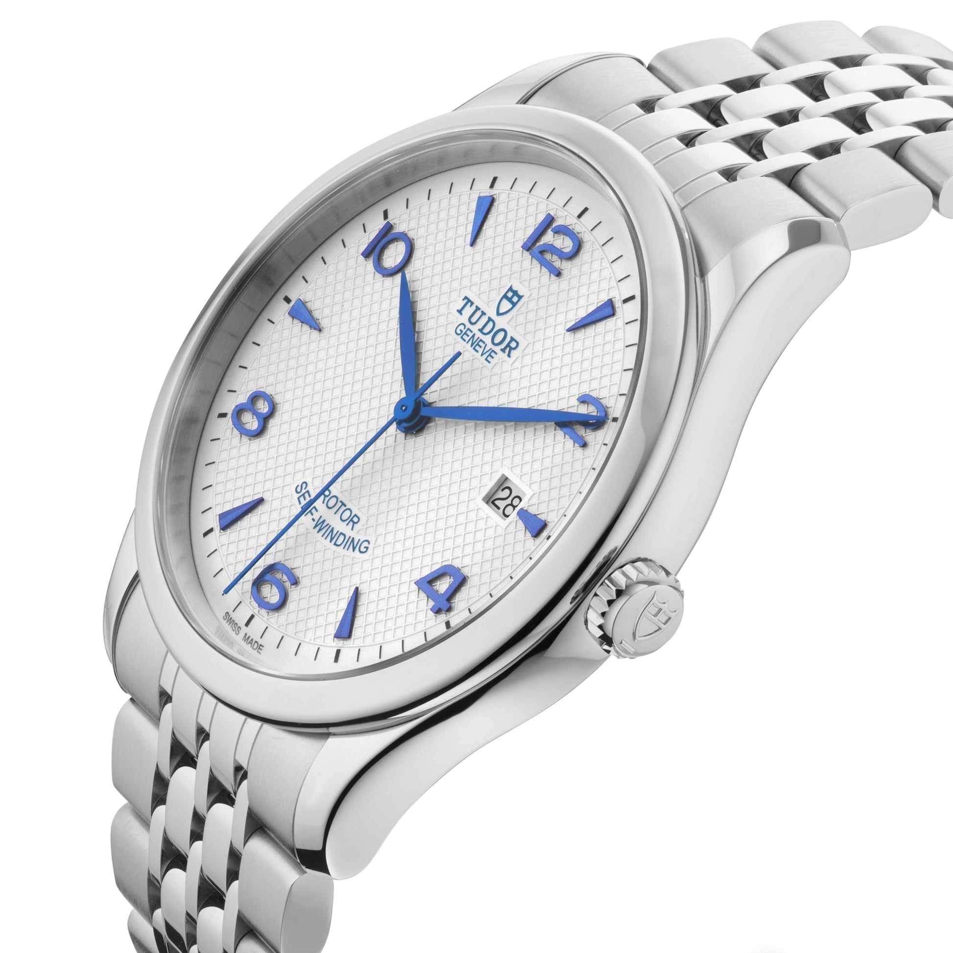 Tudor 1926 Automatic White Dial Silver Steel Strap Watch for Men - M91650-0005