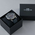 Coach Kent Grey Dial Blue Leather Strap Watch for Men - 14602558