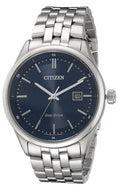 Citizen Eco Drive Blue Dial Silver Steel Strap Watch For Men - BM7250-56L