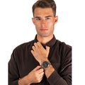 Tommy Hilfiger Briggs Chronograph Black Dial Brown Leather Strap Watch for Men - 1791425