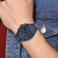 Tommy Hilfiger Asher Chronograph Blue Dial Blue Steel Strap Watch For Men - 1791853