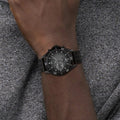 Tommy Hilfiger Larson Chronograph Black Dial Black Rubber Strap Watch For Men - 1791921