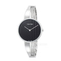 Calvin Klein Drift Black Dial Silver Steel Strap Watch for Women - K6S2N111