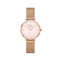 Daniel Wellington Petite Melrose Mother of Pearl Pink Dial Pink Mesh Strap Watch For Women - DW00100513