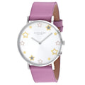 Coach Perry Mother of Pearl White Dial Pink Leather Strap Watch for Women - 14503243