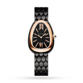 Bvlgari Serpenti Seduttori Black Dial Black Steel Strap Watch for Women - SERPENTI103704