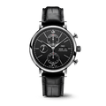 IWC Portofino Chronograph Black Dial Black Leather Strap Watch for Men - IW391029