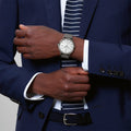 IWC Portofino Automatic White Dial Silver Mesh Bracelet Watch for Men - IW356505